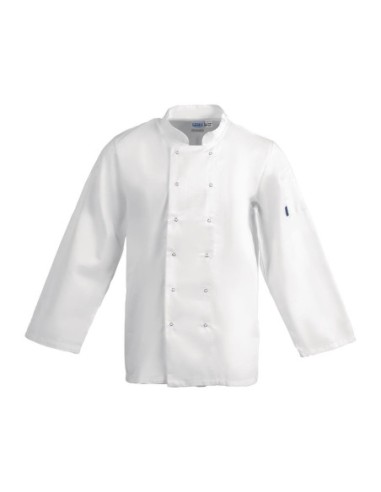 Veste de cuisine mixte Whites Vegas manches longues blanche XL