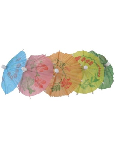 Parasols en papier de différentes couleurs (Lot de 144)