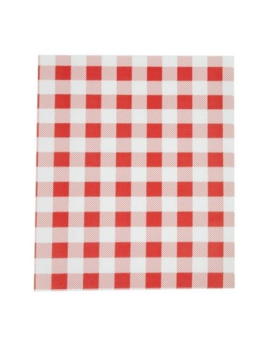 Papier ingraissable vichy rouge 310x380mm lot de 200