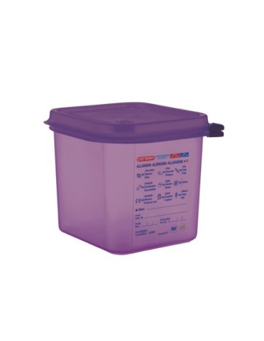 Bac hermétique violet antiallergénique GN1/6 Araven 2,6L