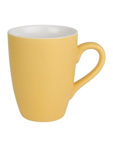 Mug pastel mat en porcelaine Olympia jaune 320ml 