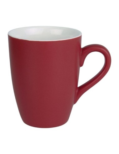 Mug pastel mat en porcelaine Olympia rouge 320ml 