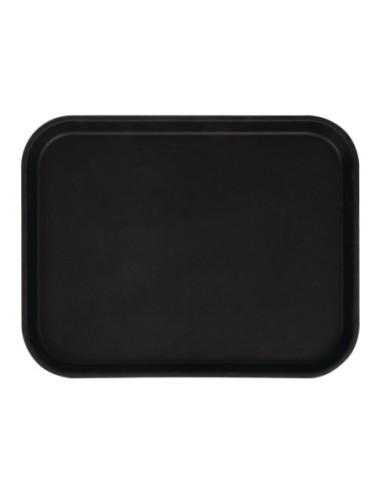 Plateau rectangulaire antidérapant en fibre de verre Camtread Cambro noir 45,7 cm