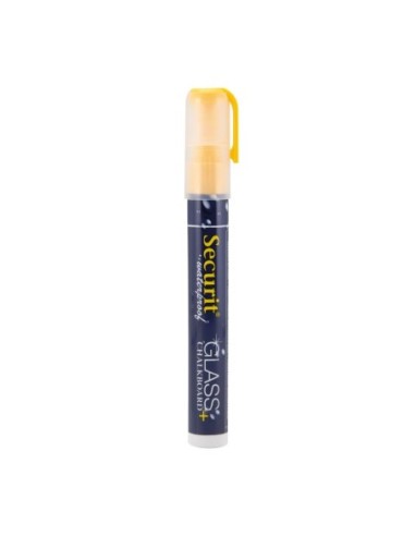 Marqueur craie waterproof Securit (verre+ ardoise) pointe 2-6mm jaune