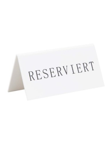 Chevalets table réservée Securit "Reserviert" (lot de 5)