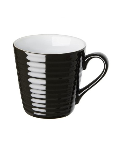 Mugs Aroma Olympia Café noirs 340ml (lot de 6)