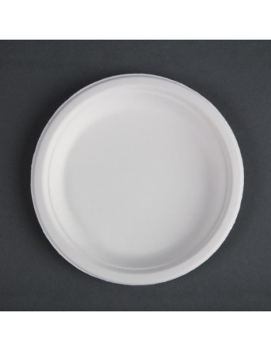 Assiettes en bagasse compostables Fiesta Compostable 17,9 cm (x50)