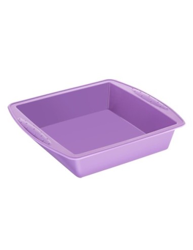 Moule à gâteau carré flexible en silicone Hygiplas violet 245mm