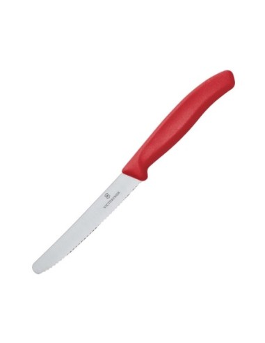 Couteau à tomate denté Victorinox 11cm rouge