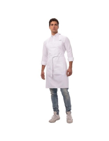 Tablier bavette Chef Works blanc