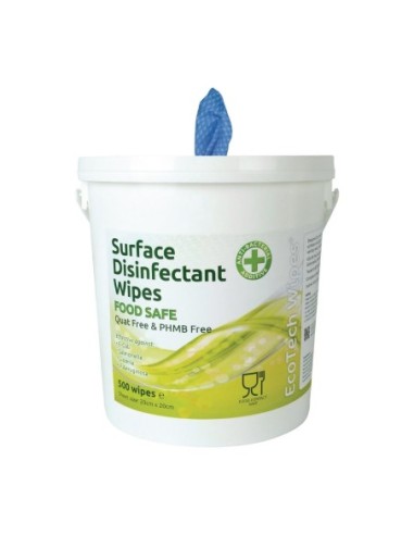 Boîte de lingettes désinfectantes de surface sans CAQ EcoTech (lot de 500)