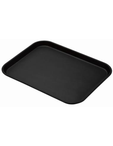 Plateau rond fibre de verre antidérapant Treadlite Cambro noir 45,7 cm