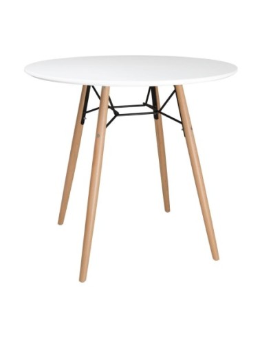 Table ronde blanche Bolero Arlo 798mm