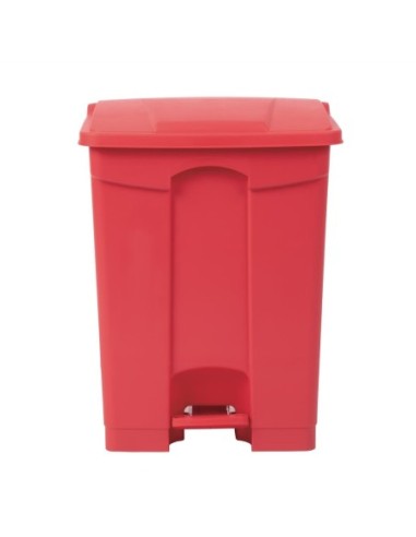 Poubelle de cuisine à pédale Jantex rouge 65L