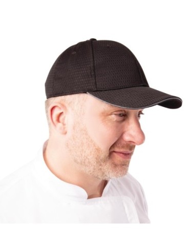 Casquette baseball Cool Vent Chef Works noire et grise