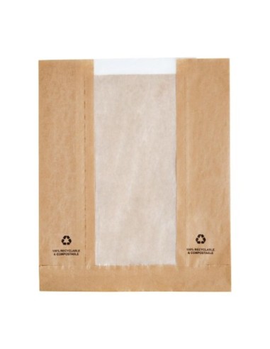 Sachets en papier avec fenêtre glassine Fiesta Compostable (lot de 1000)