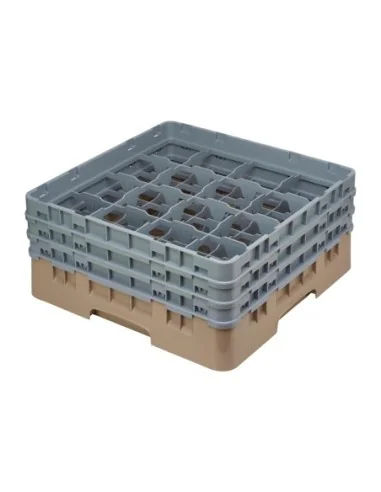 Casier à verres 16 compartiments Camrack Cambro beige hauteur max 174mm