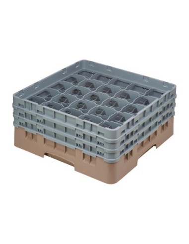 Casier à verres 25 compartiments Camrack Cambro beige hauteur max 174mm