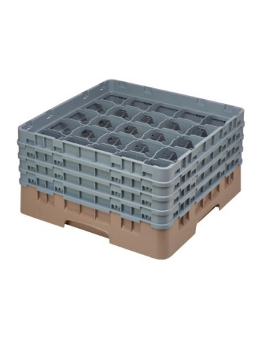 Casier à verres 25 compartiments Camrack Cambro beige hauteur max 215mm