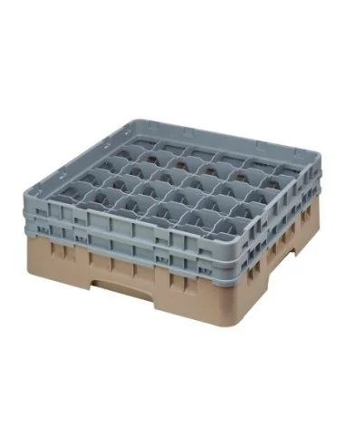 Casier à verres 36 compartiments Camrack Cambro beige hauteur max 133mm