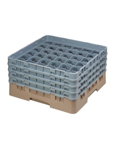 Casier à verres 36 compartiments Camrack Cambro beige hauteur max 215mm