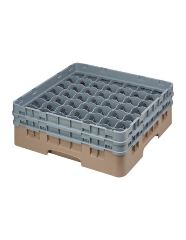 Casier à verres 49 compartiments Camrack Cambro beige hauteur max 133mm