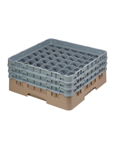 Casier à verres 49 compartiments Camrack Cambro beige hauteur max 174mm