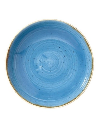 Assiettes coupes rondes Churchill Stonecast Cornflower Blue 184mm (Lot de 12)