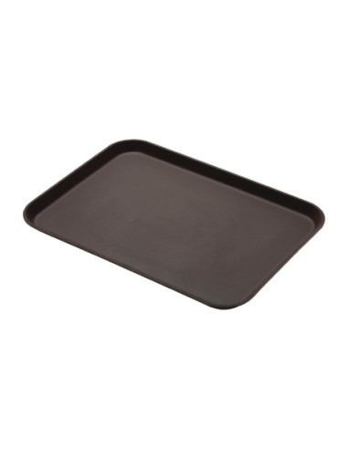 Plateau de service rectangulaire fibre de verre antidérapant Camtread Cambro bronze 450x650mm