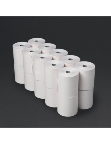 Rouleaux de caisse non thermiques 2 plis blanc et rose Fiesta 76 x 71mm (lot de 20)