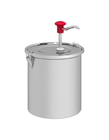 Distributeur de sauce 10 litres à poussoir en inox 18/10 Gastro M