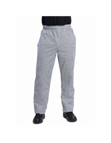 Pantalon de cuisine mixte Whites Vegas petits carreaux noirs et blancs L