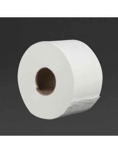 Rouleaux de papier toilette 2 plis mini Jumbo Jantex 150m (lot de 12)