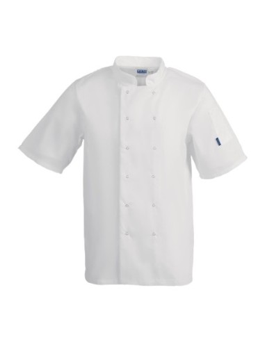 Veste de cuisine mixte Whites Vegas manches courtes blanche L