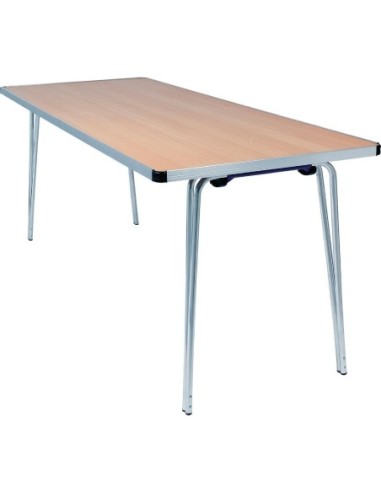 Table pliante effet hêtre Contour Gopak 1830mm