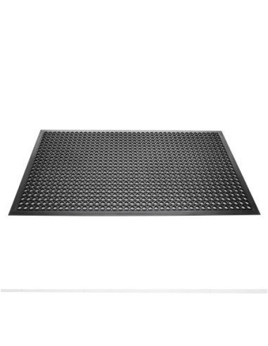 Tapis en caoutchouc antidérapant et antifatigue Jantex noir 1500 x 900mm