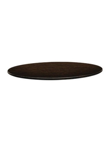 Plateau de table rond Topalit Smartline 70cm wengé