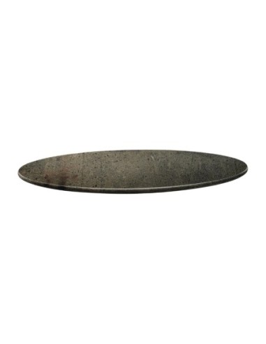 Plateau de table rond Topalit Smartline 80cm béton