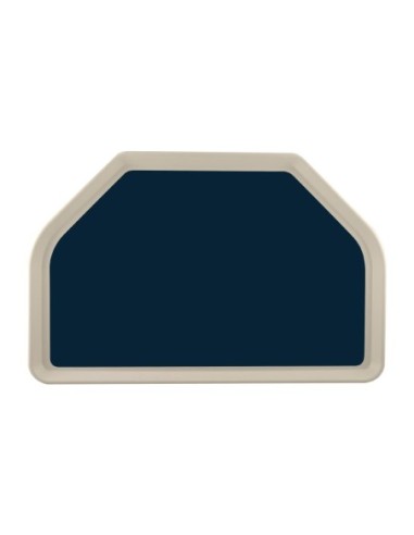 Plateau de service en polyester Roltex Trapèze GN 500x325mm bleu