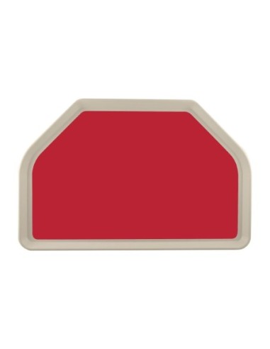 Plateau de service en polyester Roltex Trapèze GN 500x325mm rouge