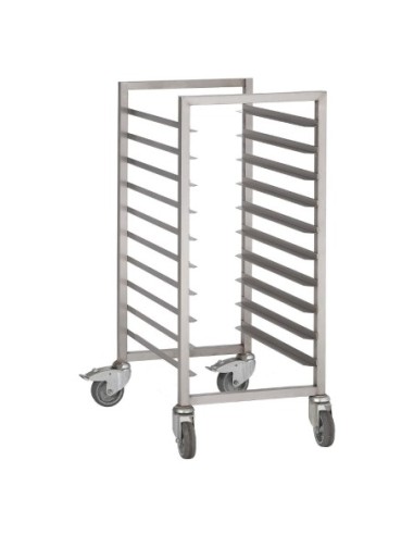 Chariot à glissières inox Gastro M 600x400mm 10 niveaux