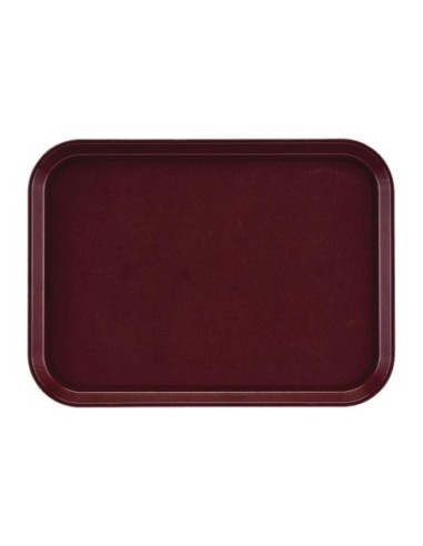 Plateau antidérapant rectangulaire en fibre de verre Cambro EpicTread bordeaux 415 mm