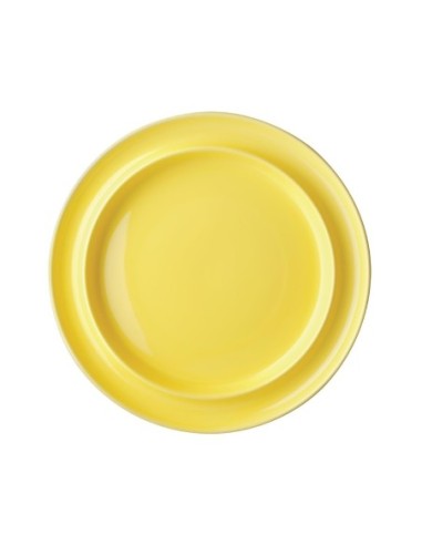 Assiettes bord surélevé Heritage Olympia jaunes 253mm (lot de 4)