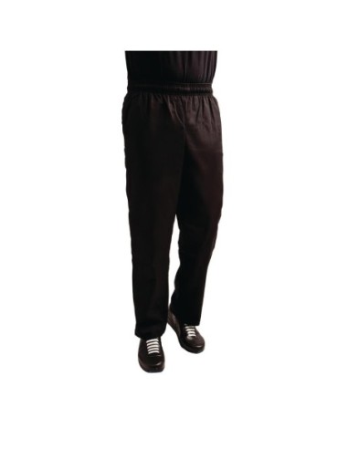 Pantalon de cuisine mixte traité au Teflon Easyfit noir L