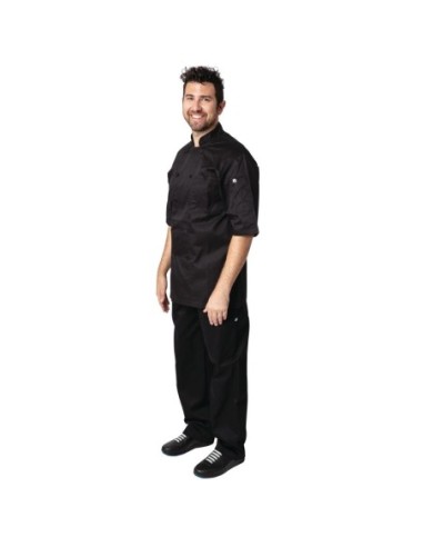 Veste de cuisine mixte Cool Vent Chef Works Montreal noire XL