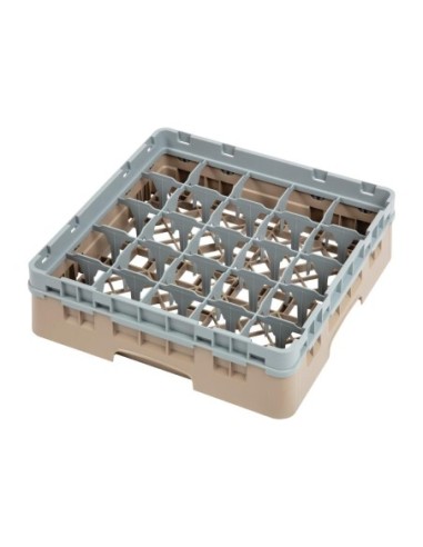 Casier à verres 25 compartiments Camrack Cambro beige hauteur max 92mm