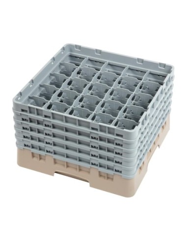 Casier à verres 25 compartiments Camrack Cambro beige hauteur max 257mm