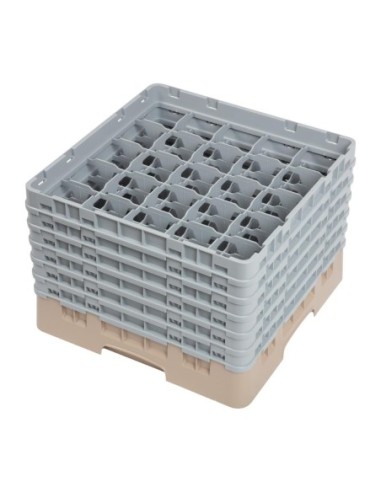 Casier à verres 25 compartiments Camrack Cambro beige hauteur max 298mm