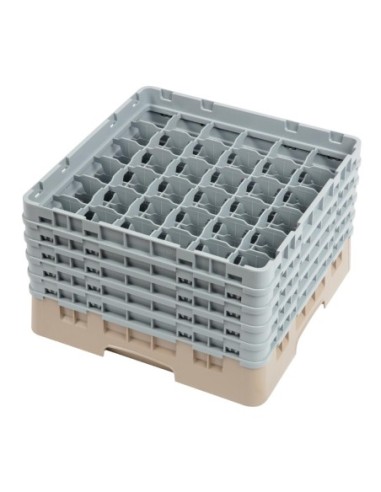 Casier à verres 36 compartiments Camrack Cambro beige hauteur max 257mm