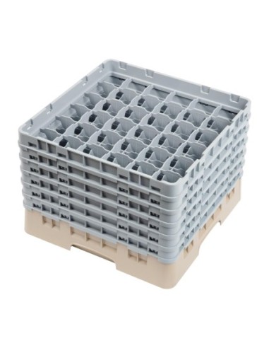 Casier à verres 36 compartiments Camrack Cambro beige hauteur max 298mm